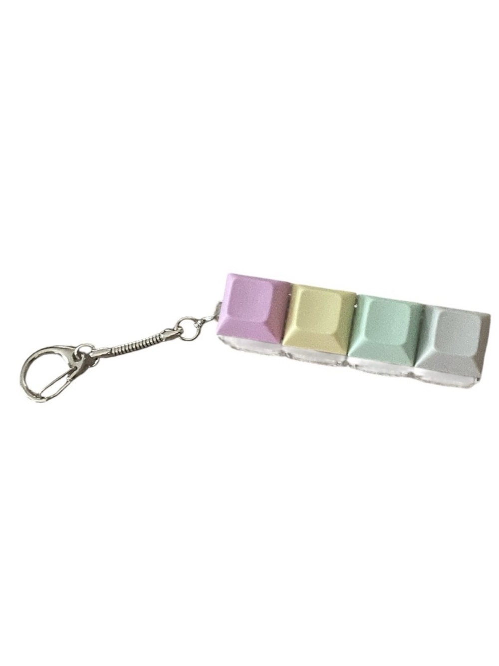 New in Bag Viral Light Up Pastel Keyboard Clicker Fidget Clicker Keychain ASMR